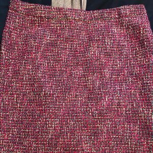 J Crew Womens No 2 Pencil Skirt in pink Italian tweed. NWOT. Size 12, no stretch